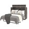 Bestar Pur 61W Full Cabinet Bed with Mattress, Bark Grey 126193-000047 - alternate 2